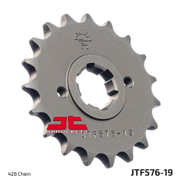 Pignon JT 428 19Z à dents grossières, diamètre intérieur 21 mm/25 mm pour Yamaha XT 350 ccm Année 1985 - 1995