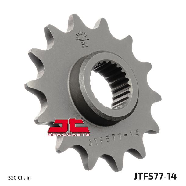 Ritzel JT Sprockets 520 14Z feinverzahnt Innendurchmesser 21,3mm / 23mm für MuZ / MZ Baghira Black Panther Streetmoto, Yamaha TT R XT E Z Tenere SZR Bj. 1987 - 2008