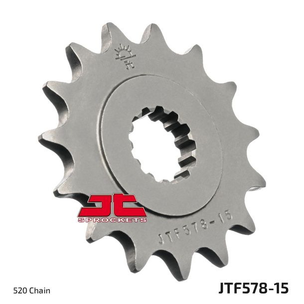 JT Sprockets 520 15Z fijngetand tandwiel binnendiameter 21,6 mm/25 mm voor Yamaha XTZ A Super Tenere 750 cc gebouwd in 1989 - 1997