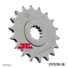 Pinhão JT Sprockets 520 18D dentes finos diâmetro interno 21,6mm / 25mm para Yamaha XTZ A Super Tenere 750 ccm ano 1989 - 1997