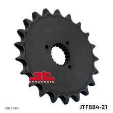 Ritzel JT Sprockets 530 21Z feinverzahnt Innendurchmesser 23mm für Harley Davidson XLH Sportster Hugger 883 / 1200 ccm Bj. 1987 - 1990