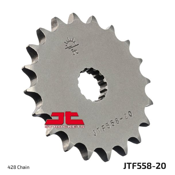 JT Sprockets 428 20T fine toothed sprocket inner diameter 17.7 mm/20 mm for Yamaha DT X, Kawasaki Ninja Z Derbi GPR Nude Racing RE TDR R Sachs ZZ ZX TZR Year 1993 - 2022