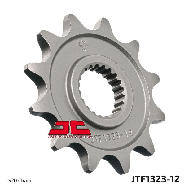 JT Sprockets 520 12T fine toothed sprocket inner diameter 20mm/22mm for HM CRE F, Honda CR R CRF X 125 - 300 ccm Year 2004 - 2019