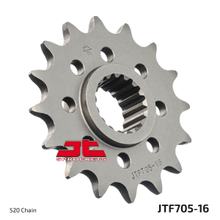Pastorek JT Sprockets Racing 520 16Z jemné ozubení vnitřní průměr 25mm / 28mm pro Aprilia RSV Tuono V4 R APRC Mille RSV4 RR RF Factory 1000 ccm r.v. 1998 - 2018