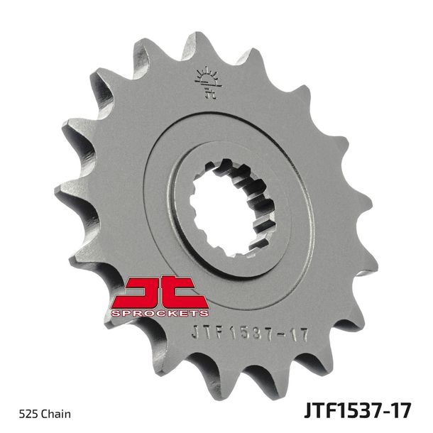 JT Sprockets 525 17T, pignone a denti fini, diametro interno 21,6 mm/25 mm per Kawasaki Z ZX-9R Ninja ZX-10R 900 / 1000 ccm Anno 2002 - 2022