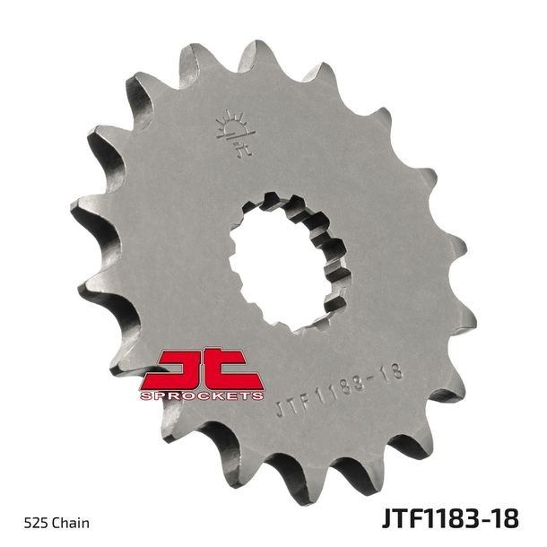 JT Sprockets 525 18T fine toothed sprocket inner diameter 26mm/ 30mm for Triumph Bonneville T100 Speedmaster Thruxton Scrambler EFI 790 - 900 ccm Year 2001 - 2017