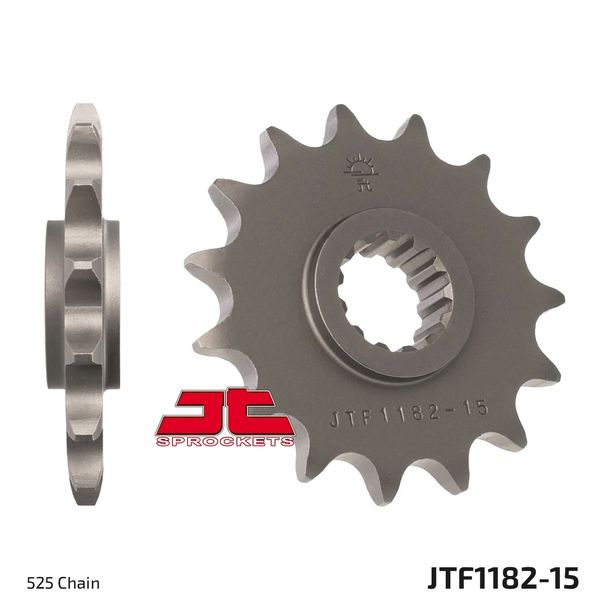 Ritzel JT Sprockets 525 15Z feinverzahnt Innendurchmesser 22mm / 25mm für Triumph Daytona Speed Four TT 600 / 650 ccm Bj. 2000 - 2005