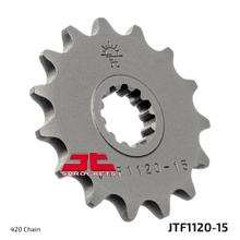 Ozubené kolo JT Sprockets 420 15Z jemně ozubené vnitřní průměr 17mm / 20mm pro Rieju MRT, Generic Trigger SM Beta RR Enduro Supermoto Aprilia RS CPI RX MRX
