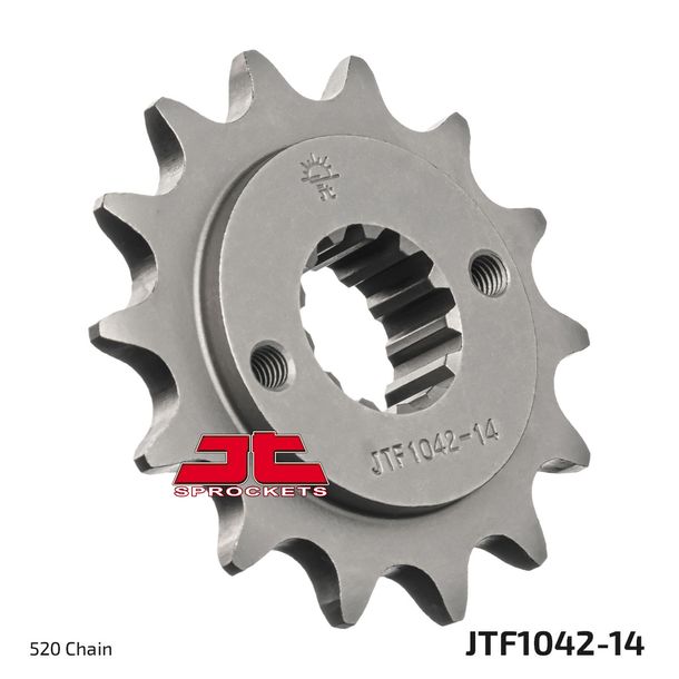 Pignon à dents fines JT Sprockets 520 14T, diamètre intérieur 21,4 mm/25 mm pour CPI XS, Kymco Maxxer LC MXU Explorer Trasher 2 Supermoto KXR Arctic