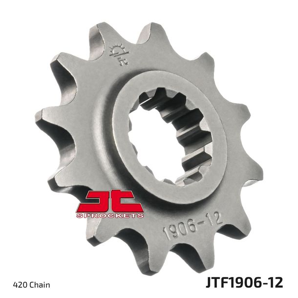 JT Sprockets 420 12T, pignone a denti fini, diametro interno 17 mm/20,2 mm per KTM SX 50 - 65 ccm Anno 1998 - 2022