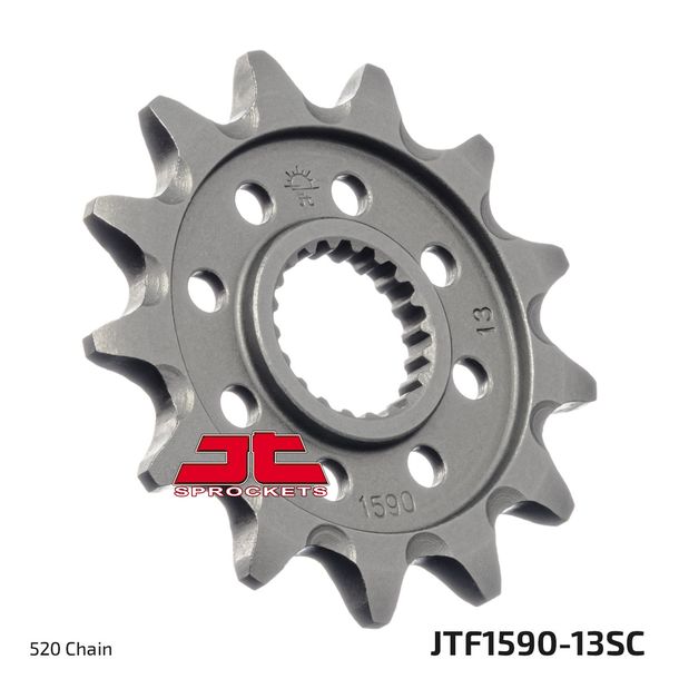 JT Sprockets Racing 520 13T fine toothed sprocket inner diameter 20mm/22.2mm for Yamaha WR X YZ F 125 - 450 ccm Year 2001 - 2022