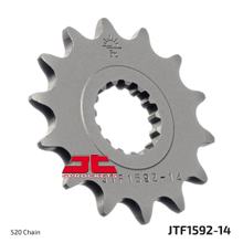 JT Sprockets 520 14T, pignone a denti fini, diametro interno 25 mm/28 mm per Yamaha YFZ Performance Race R X Special Bill Balance S YFM 450 / 700 ccm