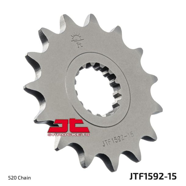 Ritzel JT Sprockets 520 15Z feinverzahnt Innendurchmesser 25mm / 28mm für Yamaha YFZ Performance Race R X Special Bill Balance YFM 450 / 700 ccm