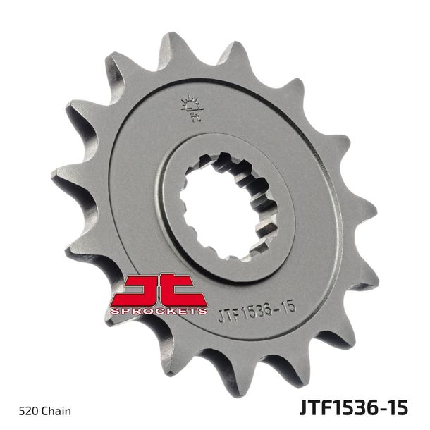 Pignon à dents fines JT Sprockets 520 15T, diamètre intérieur 21,7 mm/25 mm pour Kawasaki ZX-6R KFX R 450 - 636 ccm