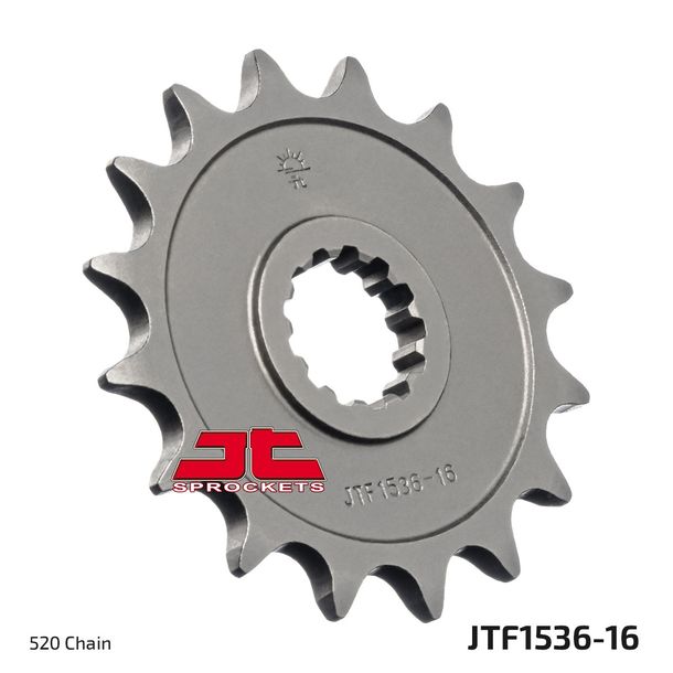 Ritzel JT Sprockets 520 16Z feinverzahnt Innendurchmesser 21,7mm / 25mm für Kawasaki ZX-6R KFX R 450 - 636 ccm