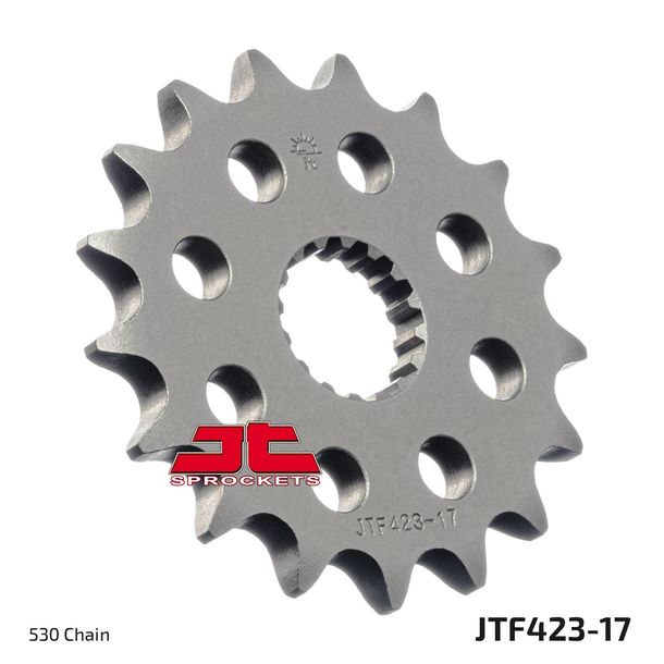 Pignon à dents fines JT Sprockets Racing 530 17T, diamètre intérieur 24 mm/27 mm pour Suzuki GSX-R GSX B-King ABS Hayabusa 1000 / 1300 ccm Année 2008 - 2019