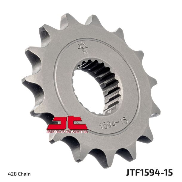 Pignons JT 428 15Z, pignon finement denté, diamètre intérieur 21,4 mm/23 mm pour Yamaha YBR XG Tricker XT 250 ccm Année 2005 - 2015