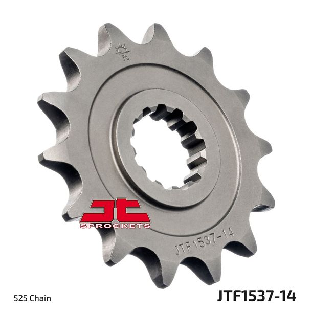 JT Sprockets 525 14T fine toothed sprocket inner diameter 21.6 mm/25 mm for Kawasaki Z ZX-9R Ninja ZX-10R 900 / 1000 ccm Year 2002 - 2022