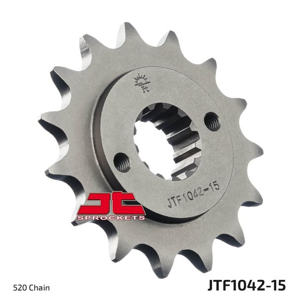 Pignon à dents fines JT Sprockets 520 15T, diamètre intérieur 21,4 mm/25 mm pour CPI XS, Kymco Maxxer LC MXU Explorer Trasher 2 Supermoto KXR Arctic