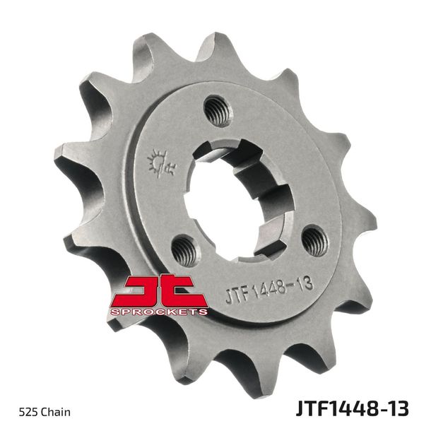 Piñón de dientes gruesos JT Sprockets 525 13Z, diámetro interior 21 mm/25 mm para Suzuki DR S Big XF Freewind SE SEU, Sachs Roadster 650 / 800 ccm Año 1994 - 2006