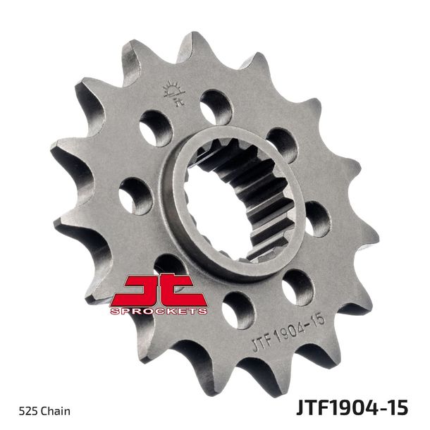 Pignon à dents fines JT Sprockets Racing 525 15T, diamètre intérieur 25 mm/28 mm pour KTM Super Duke R Adventure Supermoto T LC8 950 - 1290 ccm Année 2003 - 2020