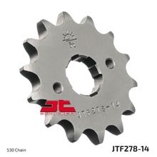 Pinhão JT Sprockets 530 14D dentes grossos diâmetro interno 22mm / 25mm para Honda CJ T CB Four N K G 250 - 500 ccm ano 1971 - 1980