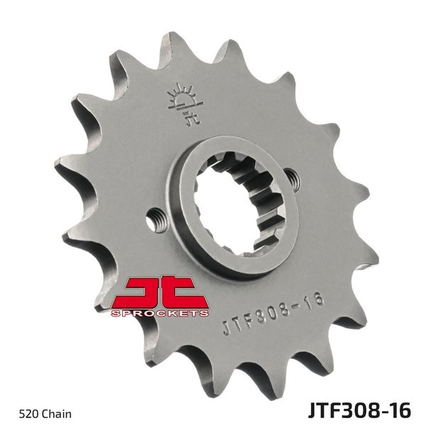 Ritzel JT Sprockets 520 16Z feinverzahnt Innendurchmesser 21,6mm / 25mm für Honda FMX NX Dominator SLR, Suzuki GSX-R K.L.M.N Yamaha XT X Aprilia Pegaso Bj. 1989 - 2016