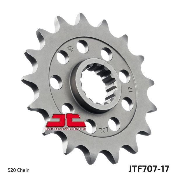Piñón de dientes finos JT Sprockets Racing 520 17T de diámetro interior 22,2 mm/25 mm para SWM RS R i, Aprilia SXV SM RXV 300 - 650 ccm Año 2006 - 2020