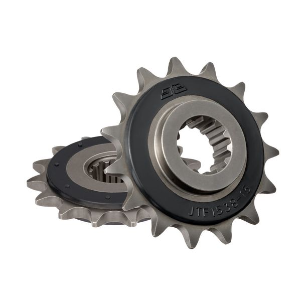 Pignon caoutchouté JT Sprockets 520 15T, diamètre intérieur 22 mm/25 mm pour Kawasaki Z S ABS E-Version R SE 750 / 800 ccm Année 2004 - 2017