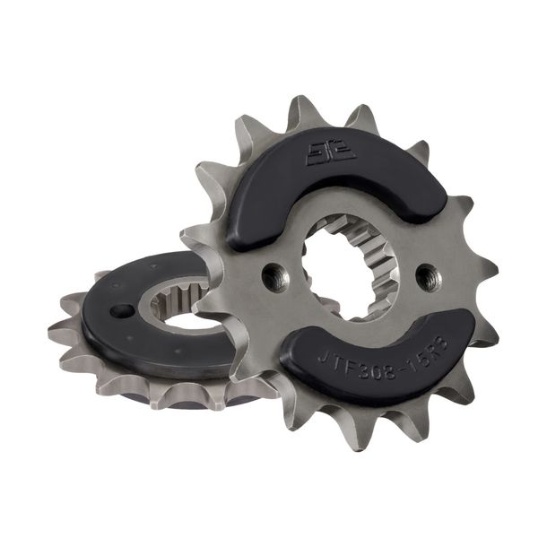 Ritzel JT Sprockets 520 15Z gummiert Innendurchmesser 21,6mm / 25mm für Honda FMX NX Dominator SLR, Suzuki GSX-R K.L.M.N Yamaha XT X Aprilia Pegaso MT-03 Bj. 1989 - 2016