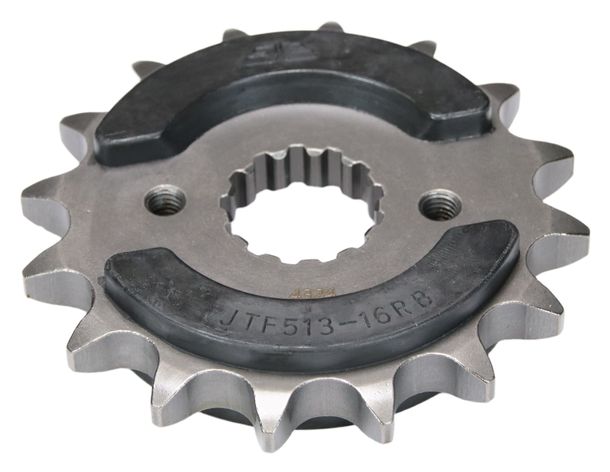JT Sprockets 530 16T Rubberized Sprocket Inner Diameter 21.6mm/25mm for Suzuki GSX 1 FA F GSF Bandit SA, Yamaha FZS Fazer S N 250 - 1400 ccm Year 1975 - 2017