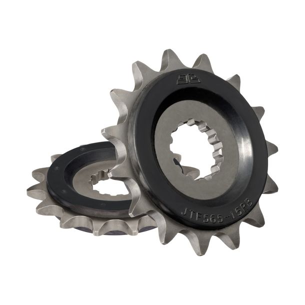 Pignone gommato JT Sprockets 520 15T, diametro interno 21,7 mm/25 mm per Kawasaki ZX-6R, Suzuki SFV Gladius ER-6 N F 250 - 800 ccm
