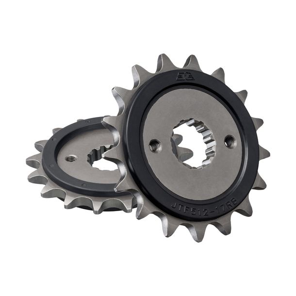 Pignon caoutchouté JT Sprockets 520 17T, diamètre intérieur 21,6 mm/25 mm pour Kawasaki ER-5 ZX-9R Ninja GPZ S ZX-7 R RR, Yamaha YZF Thunder Cat KLE Année 1984 - 2007