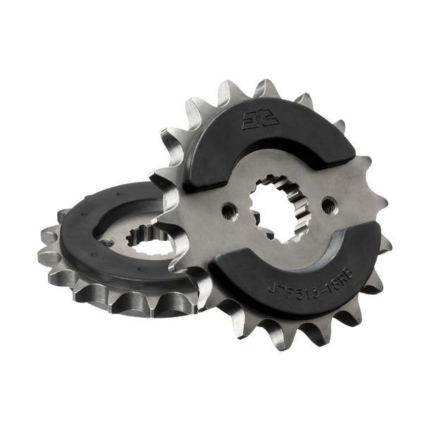 Pignon caoutchouté JT Sprockets 530 18T, diamètre intérieur 21,6 mm/25 mm pour Suzuki GSX 1 FA F GSF Bandit SA, Yamaha FZS Fazer S N 250 - 1400 ccm Année 1975 - 2017
