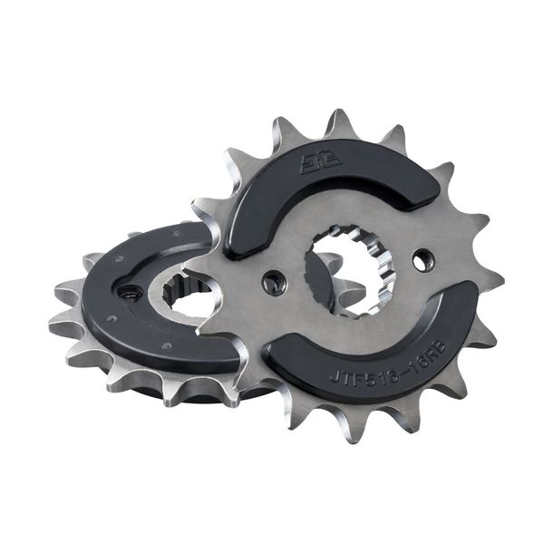 Pignon caoutchouté JT Sprockets 520 16T, diamètre intérieur 21,6 mm/25 mm pour Suzuki GS, Kawasaki KLR Tengai KLX S F A 250 - 650 ccm Année 1984 - 2017