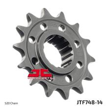 Pastorek JT Sprockets Racing 520 14Z jemné ozubení vnitřní průměr 25mm / 28mm pro Ducati Panigale V4 Speciale S V2 R 899 - 1299 ccm r.v. 2012 - 2020