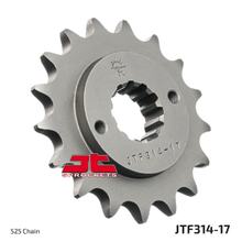 Pastorek JT Sprockets 525 17Z s jemným ozubením vnitřní průměr 24mm / 28,7mm pro Honda XRV Africa Twin 750 ccm Bj. 1990 - 2003