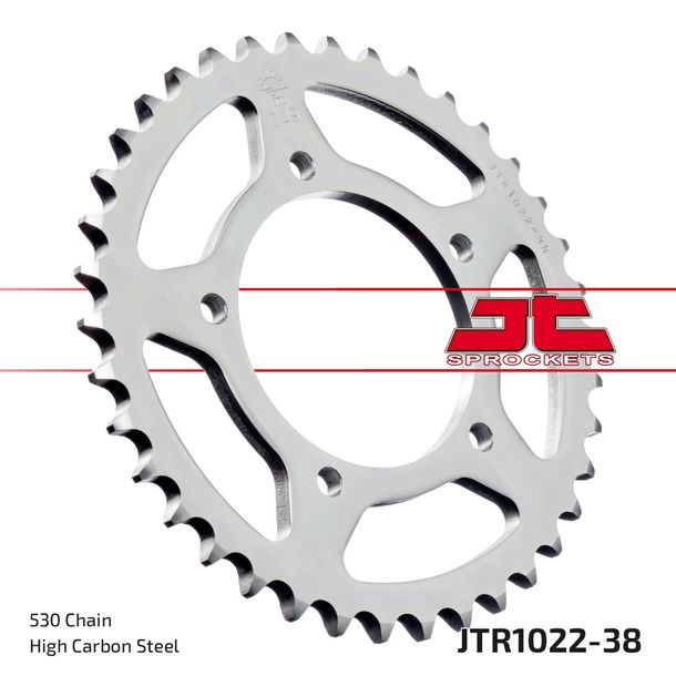 Piñón JT Sprockets 530 38Z, diámetro interior 90 mm, círculo de perno 108 mm para Ducati Pantah SL 500 - 900 ccm Año 1976 - 1987