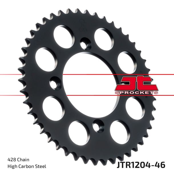 Piñón JT Sprockets 428 46Z, diámetro interior 80 mm, círculo de perno 100 mm para Honda CRF FB, AJP PR3 Supermoto Pro 100 - 240 ccm Año 2004 - 2021