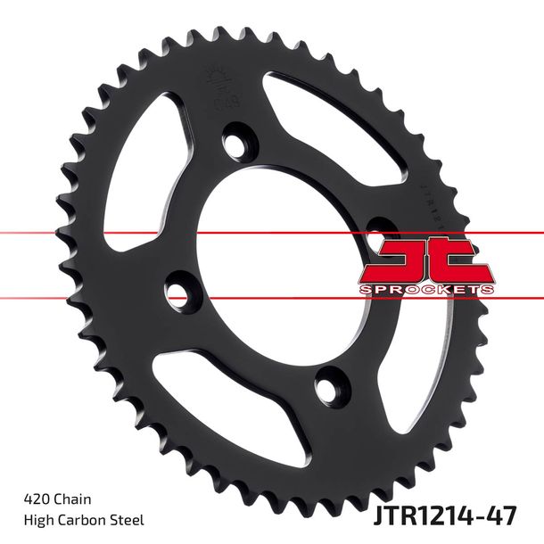 JT Sprockets 420 47Z sprocket inner diameter 80mm bolt circle 100mm for Honda XR R CRF F CR 70 - 110 ccm Year 1980 - 2021