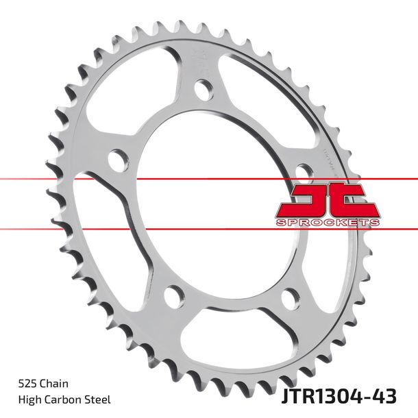 JT Sprockets 525 43Z sprocket for Honda CBF N S ABS CBR F CB FA Hornet 500 - 1100 ccm Year 1996 - 2022