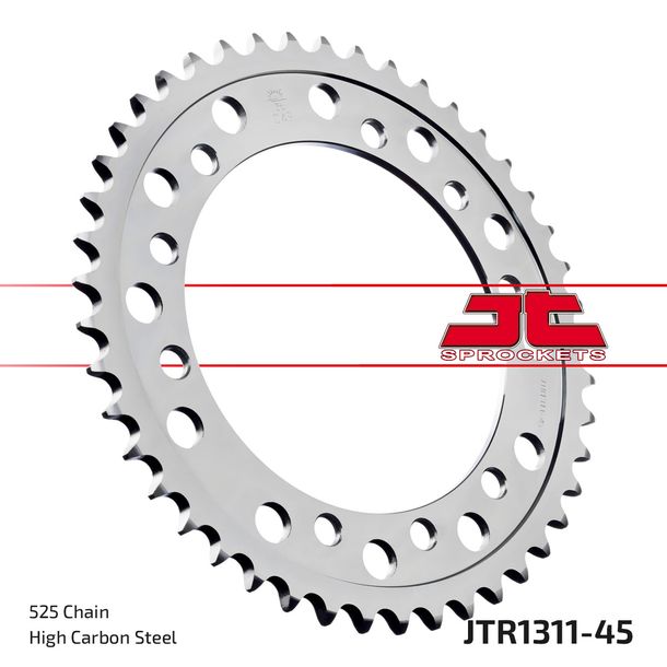 Kettenrad JT Sprockets 525 45Z Innendurchmesser 145mm Lochkreis 165mm für Honda VFR NT Hawk Bros 400 / 650 ccm Bj. 1987 - 1992