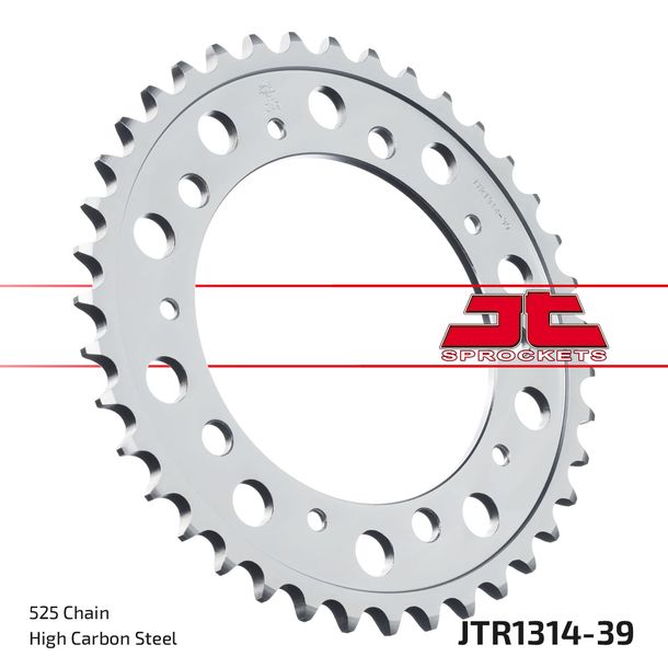 Kettenrad JT Sprockets 525 39Z Innendurchmesser 118mm Lochkreis 138mm für Honda CBR R RR 400 ccm Bj. 1990 - 1999
