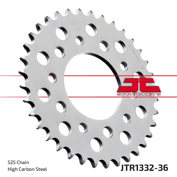 Kettenrad JT Sprockets 525 36Z Innendurchmesser 80mm Lochkreis 110mm für Honda CB F2 Seven Fifty XRV Africa Twin 400 - 865 ccm Bj. 1985 - 2015