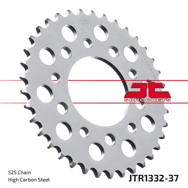 Kettenrad JT Sprockets 525 37Z Innendurchmesser 80mm Lochkreis 110mm für Honda CB F2 Seven Fifty XRV Africa Twin 400 - 865 ccm Bj. 1985 - 2015