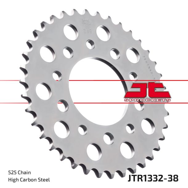 Kettenrad JT Sprockets 525 38Z Innendurchmesser 80mm Lochkreis 110mm für Honda CB F2 Seven Fifty XRV Africa Twin 400 - 865 ccm Bj. 1985 - 2015
