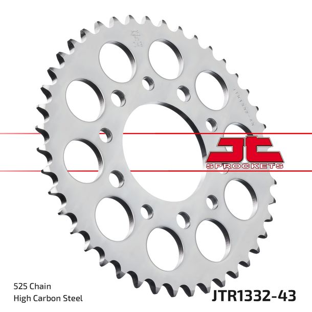 Kettenrad JT Sprockets 525 43Z Innendurchmesser 80mm Lochkreis 110mm für Honda CB F2 Seven Fifty XRV Africa Twin 400 - 865 ccm Bj. 1985 - 2015