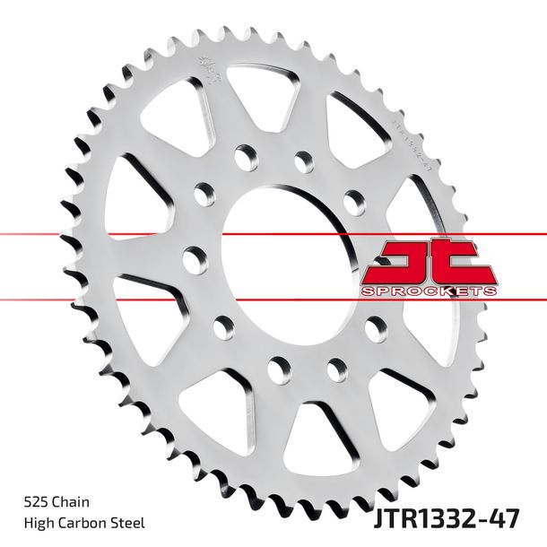 Kettenrad JT Sprockets 525 47Z Innendurchmesser 80mm Lochkreis 110mm für Honda CB F2 Seven Fifty XRV Africa Twin 400 - 865 ccm Bj. 1985 - 2015
