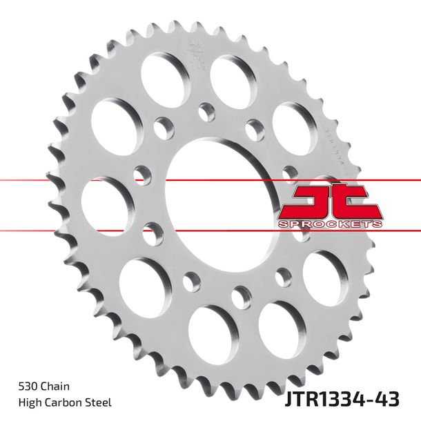 JT Sprockets 530 43Z sprocket inner diameter 80mm bolt circle 110mm for Honda CBR F CB Big One F2 Bol d`Or VF VFR CBX C Magna 450 - 1100 ccm Year 1979 - 2000