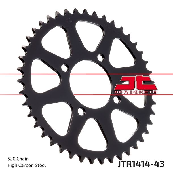Pignon JT Sprockets 520 43Z, diamètre intérieur 70 mm, cercle de boulons 90 mm pour Kawasaki KFX KEF Lakota Sport 250 / 300 ccm